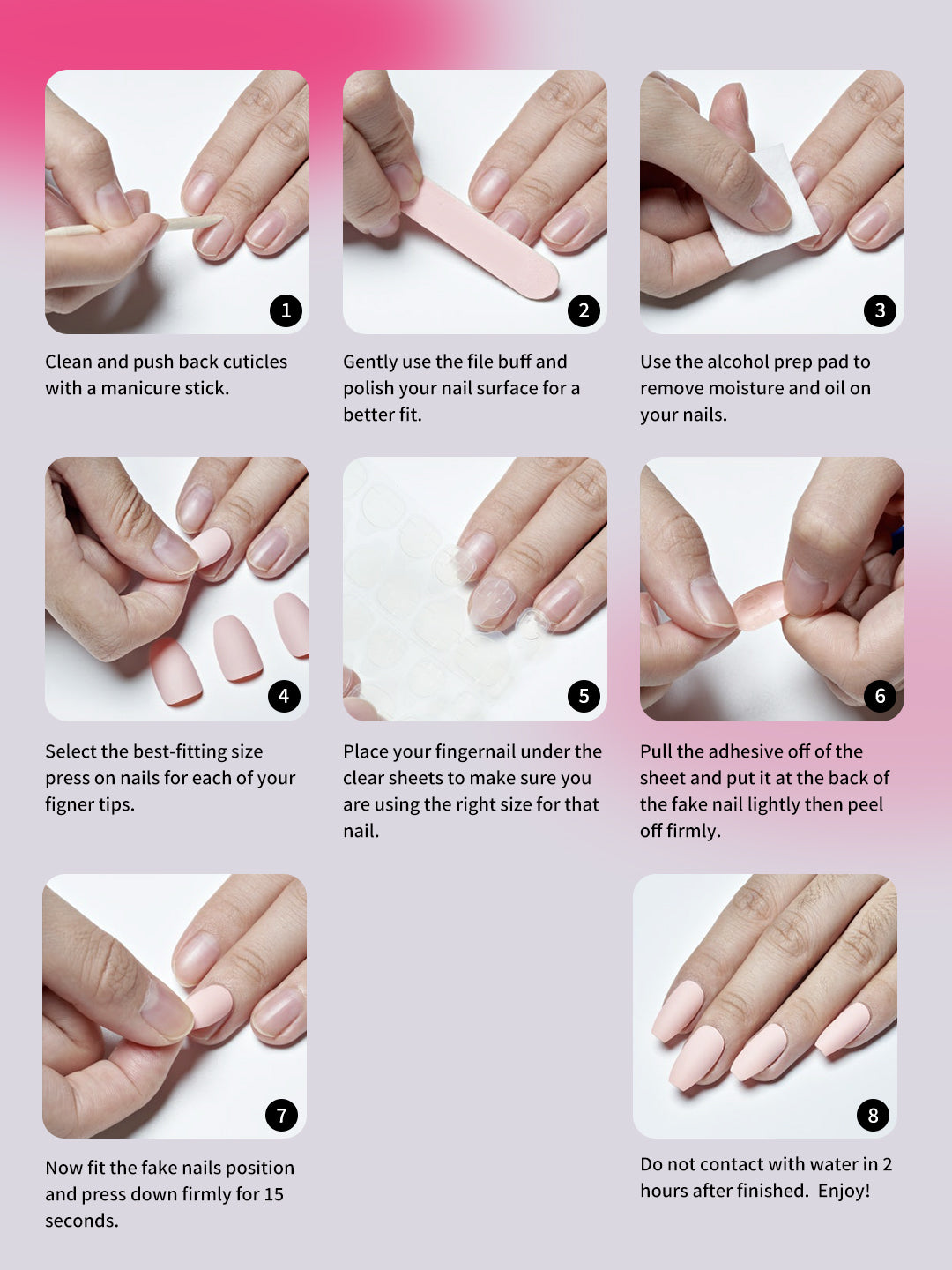 How to apply press on nail